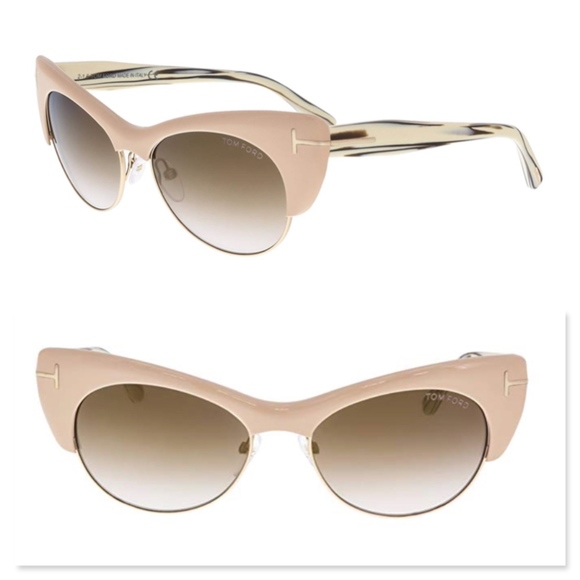 Tom Ford Accessories - New TOM FORD Lola Nude Cat Eye Oval Sunglasses